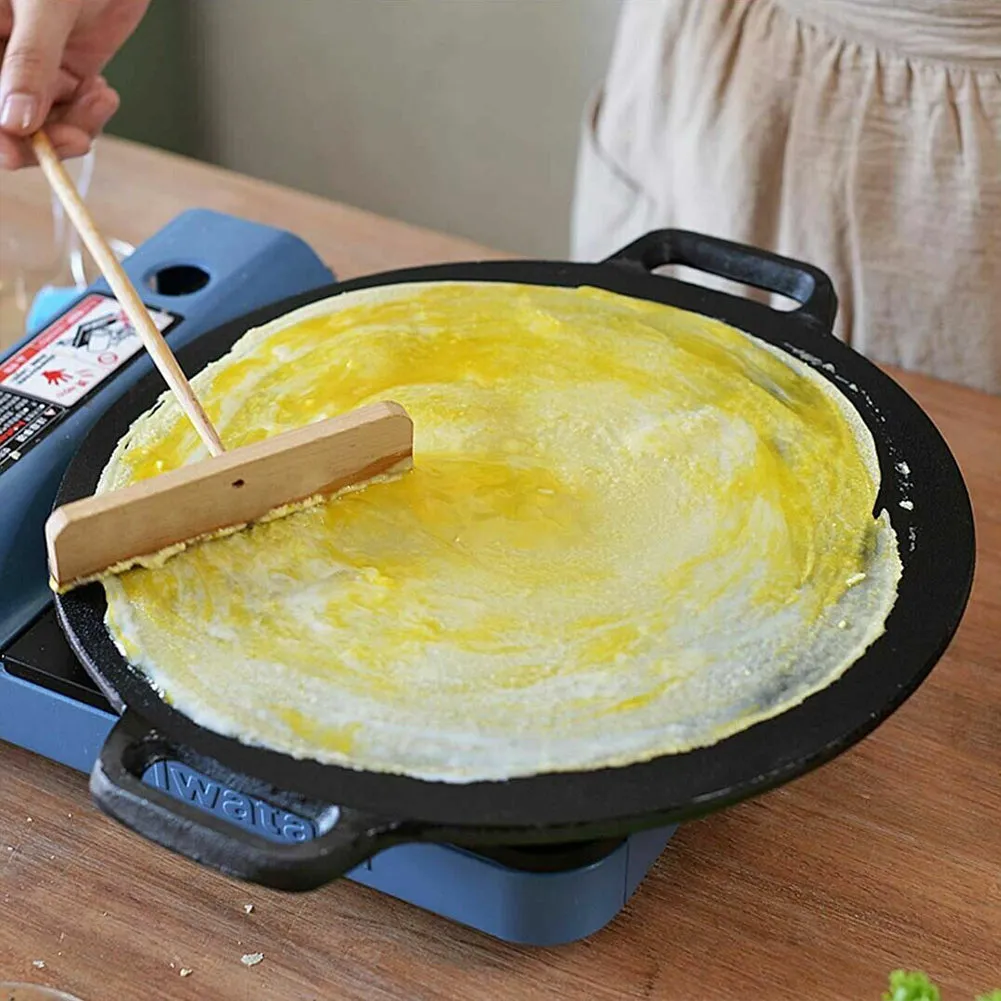 40cm Pre-Seasoned Cast Iron Crepes Pan Set, 5 Piece