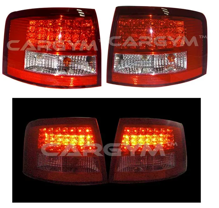 Audi A6 RS6 C5 1998-2005 Avant Red & Clear LED Taillight