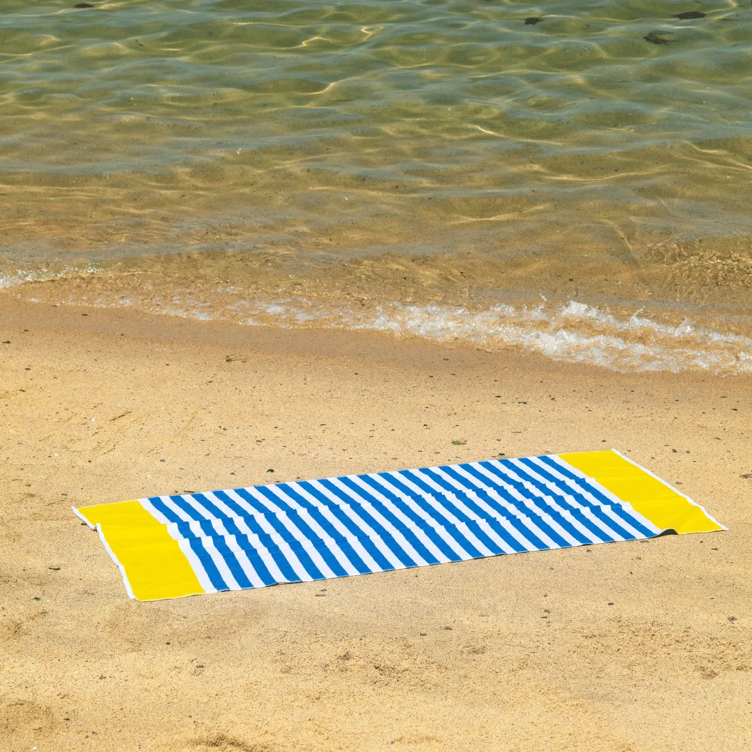 Cabana Extra Large Cotton Beach Towel - Blue Stripe