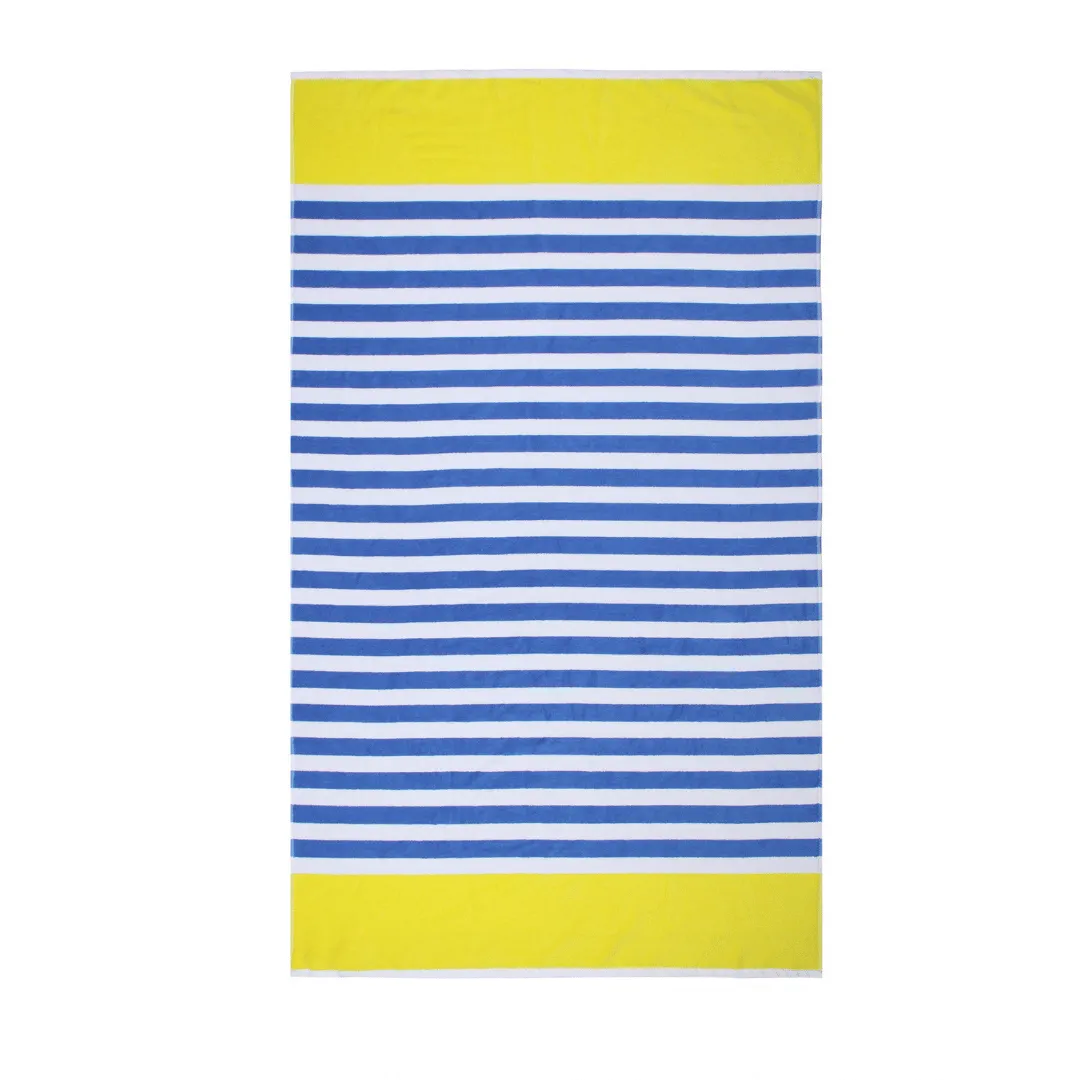 Cabana Extra Large Cotton Beach Towel - Blue Stripe