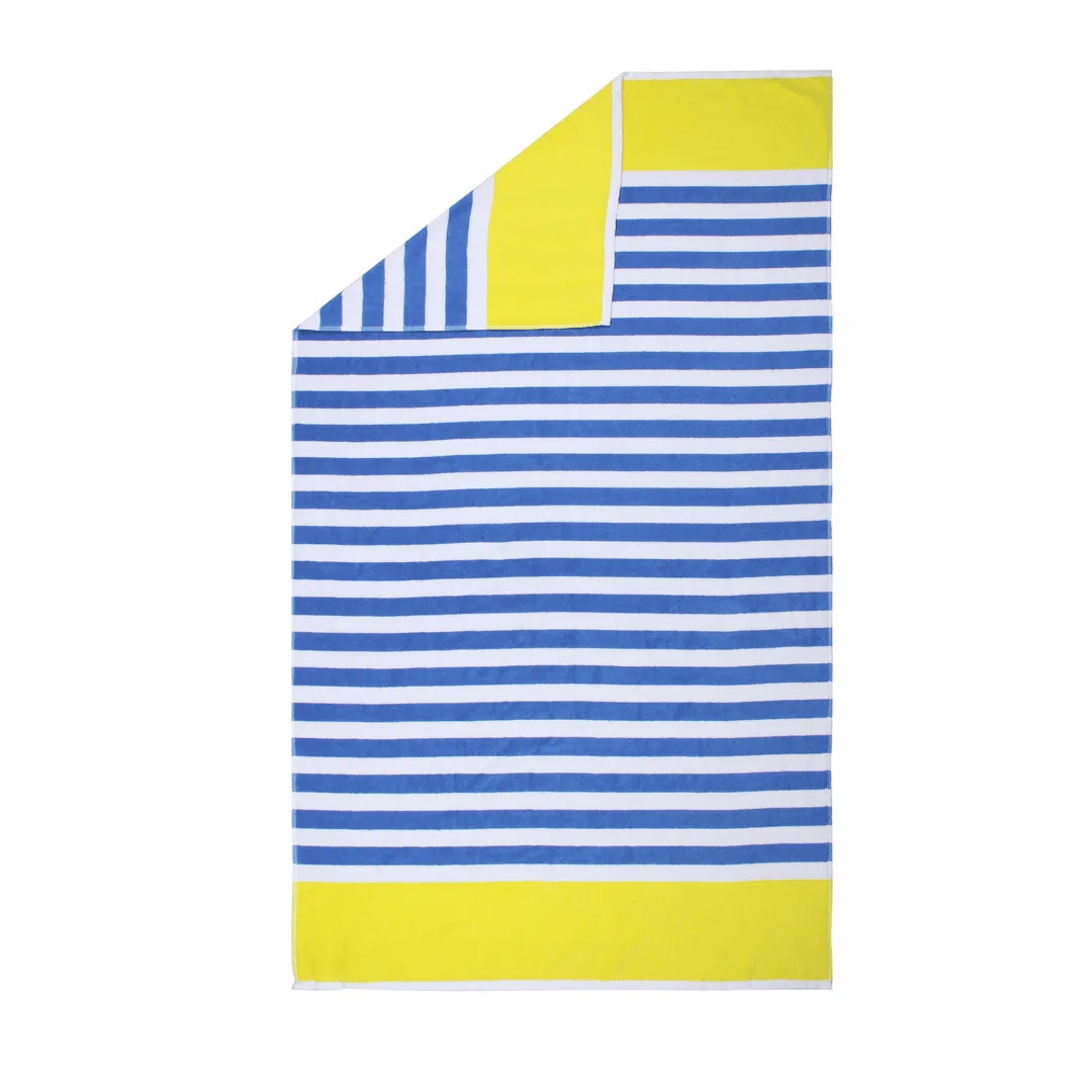 Cabana Extra Large Cotton Beach Towel - Blue Stripe