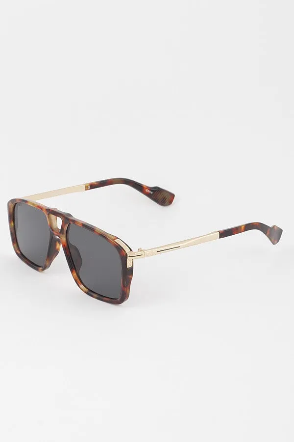 Classic Aviator Block Sunglasses