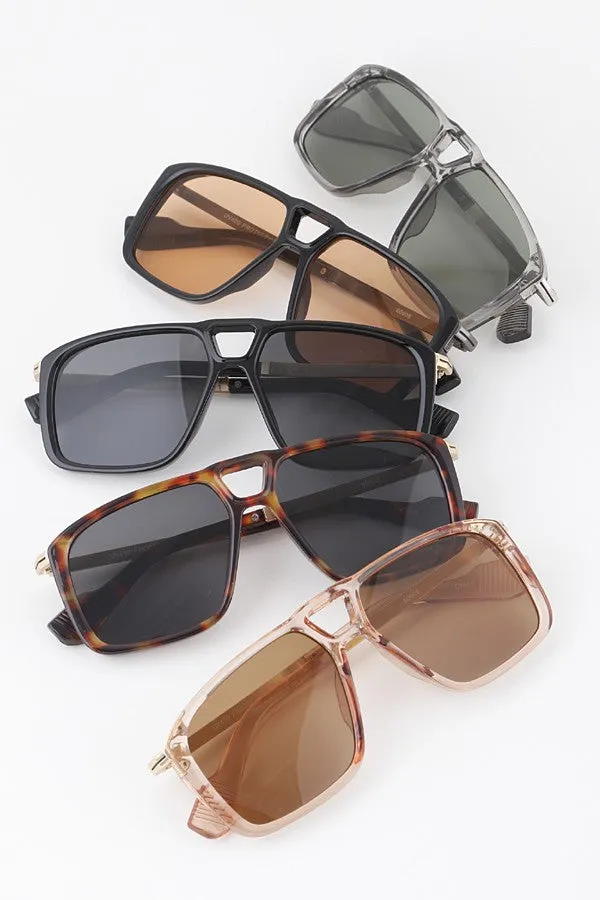 Classic Aviator Block Sunglasses