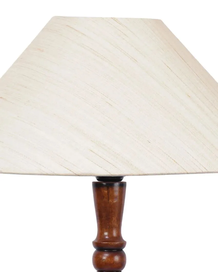 Coolie Cotton Wooden Floor Lamp | 4 Feet