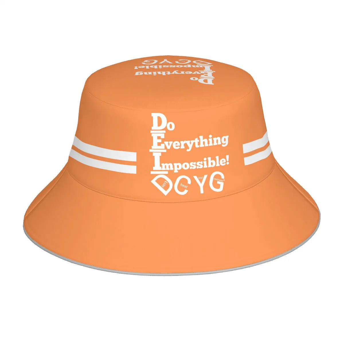 DCYG 24 DEI White & Orange Bucket Hat