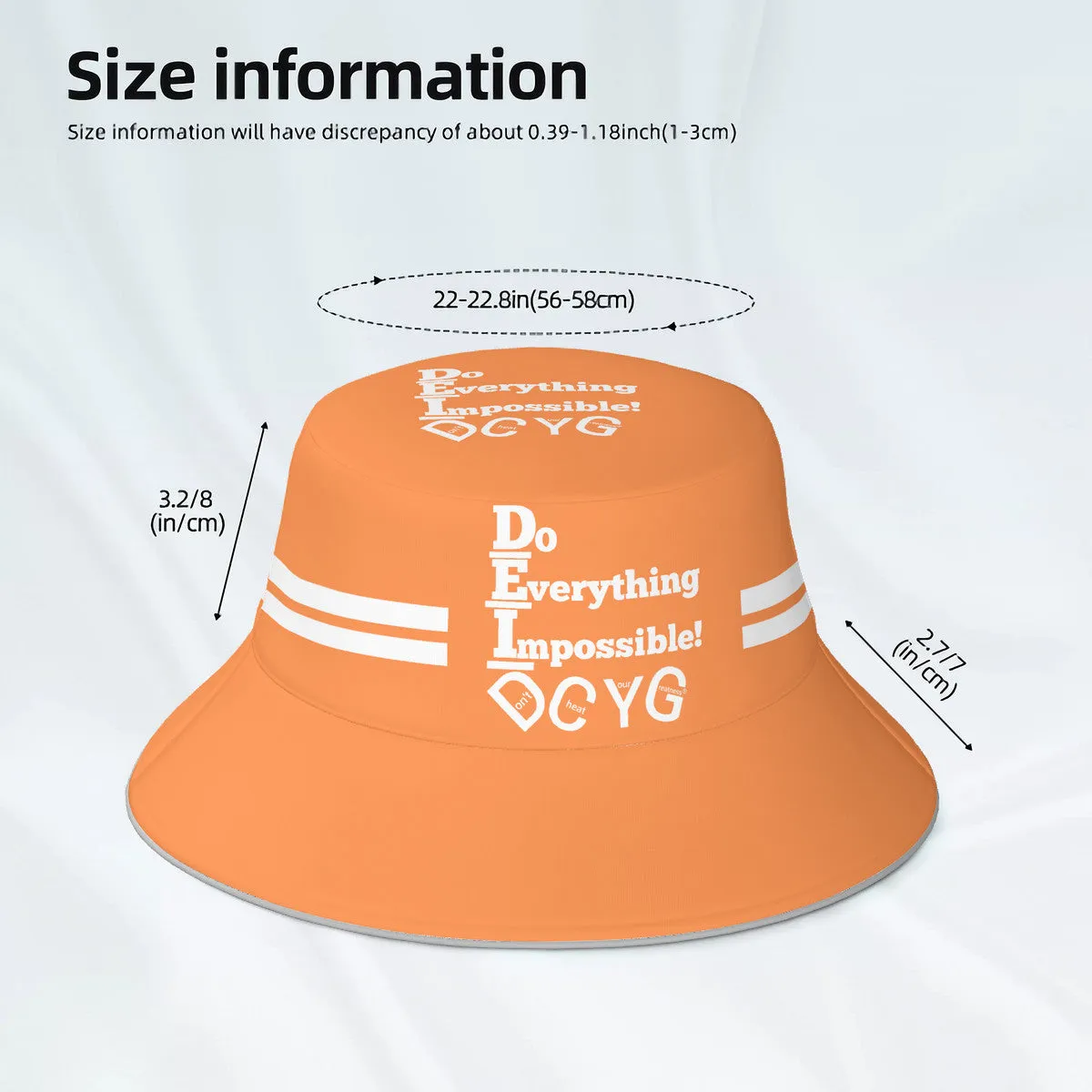 DCYG 24 DEI White & Orange Bucket Hat