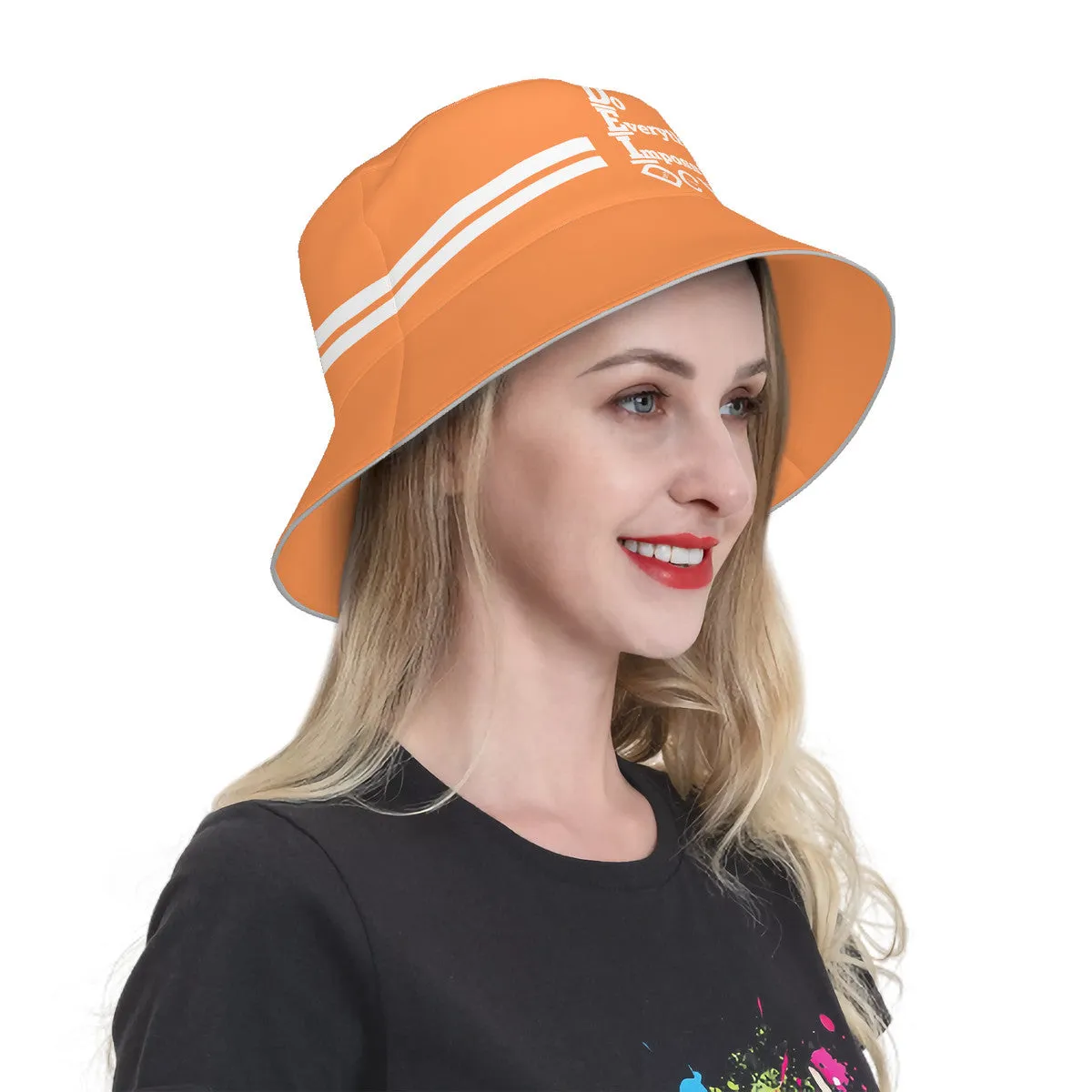 DCYG 24 DEI White & Orange Bucket Hat