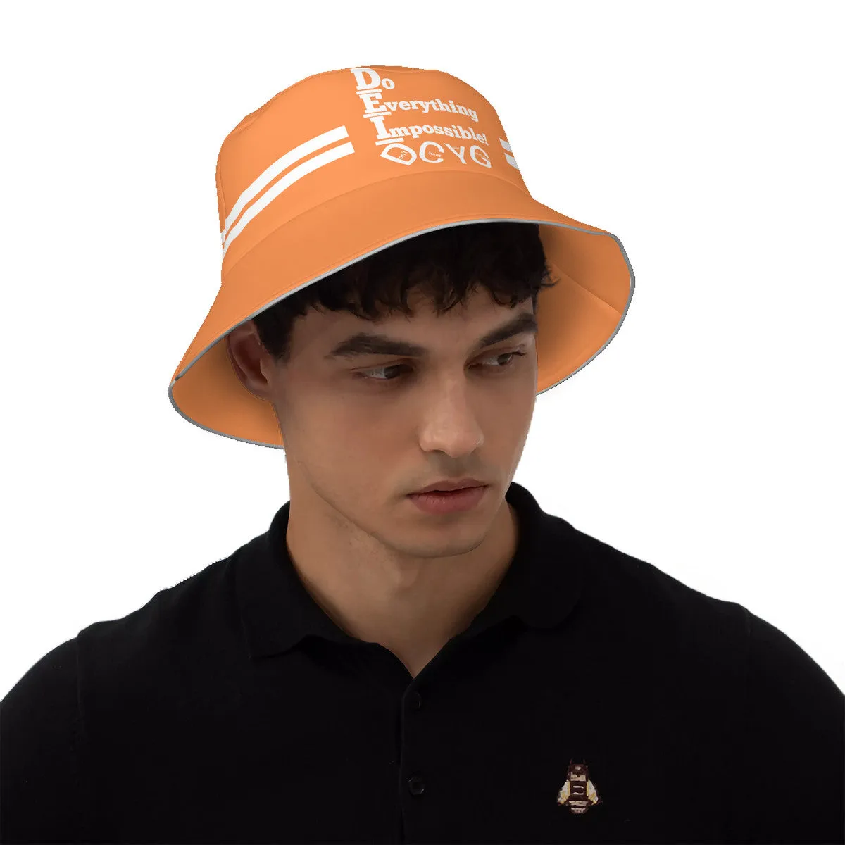 DCYG 24 DEI White & Orange Bucket Hat