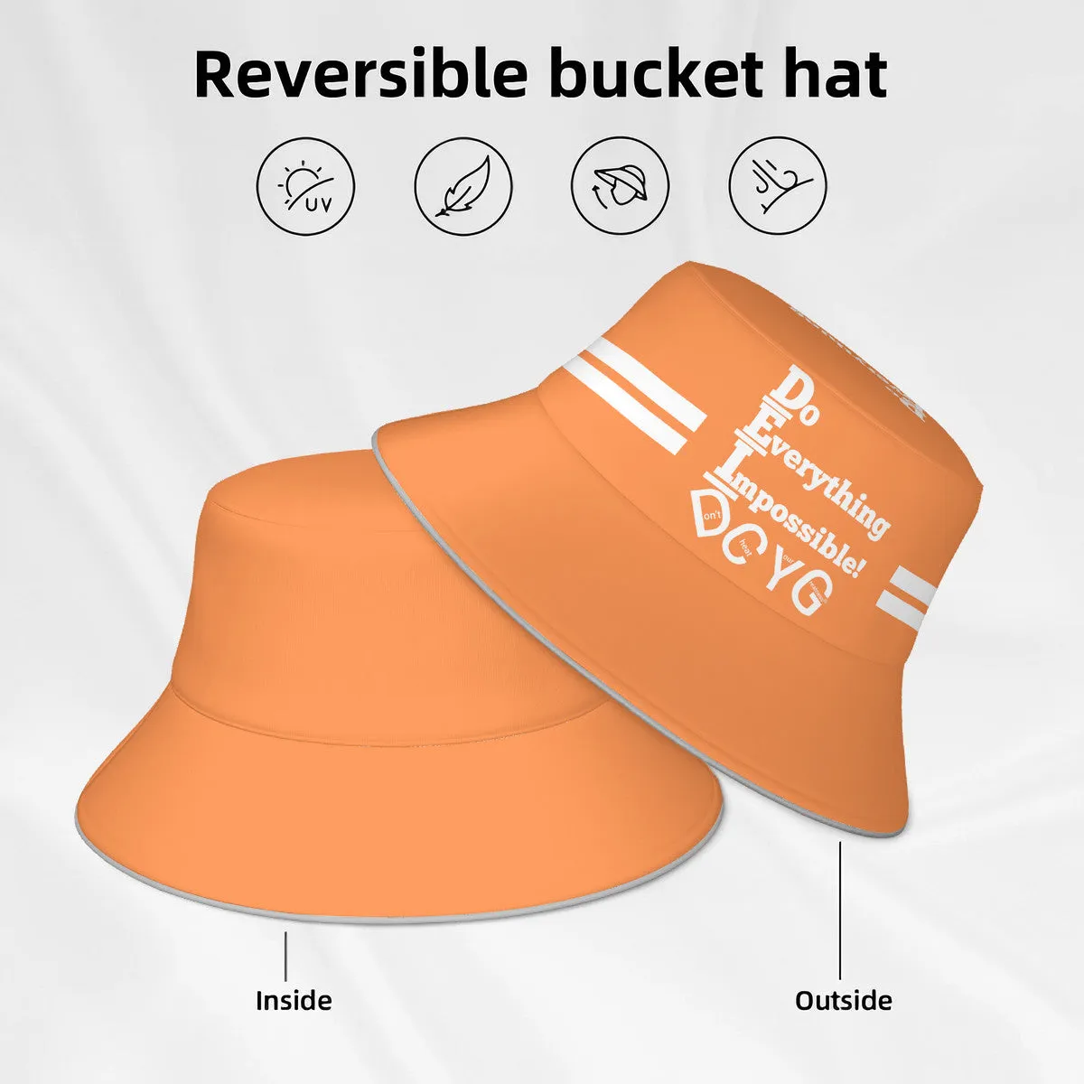 DCYG 24 DEI White & Orange Bucket Hat