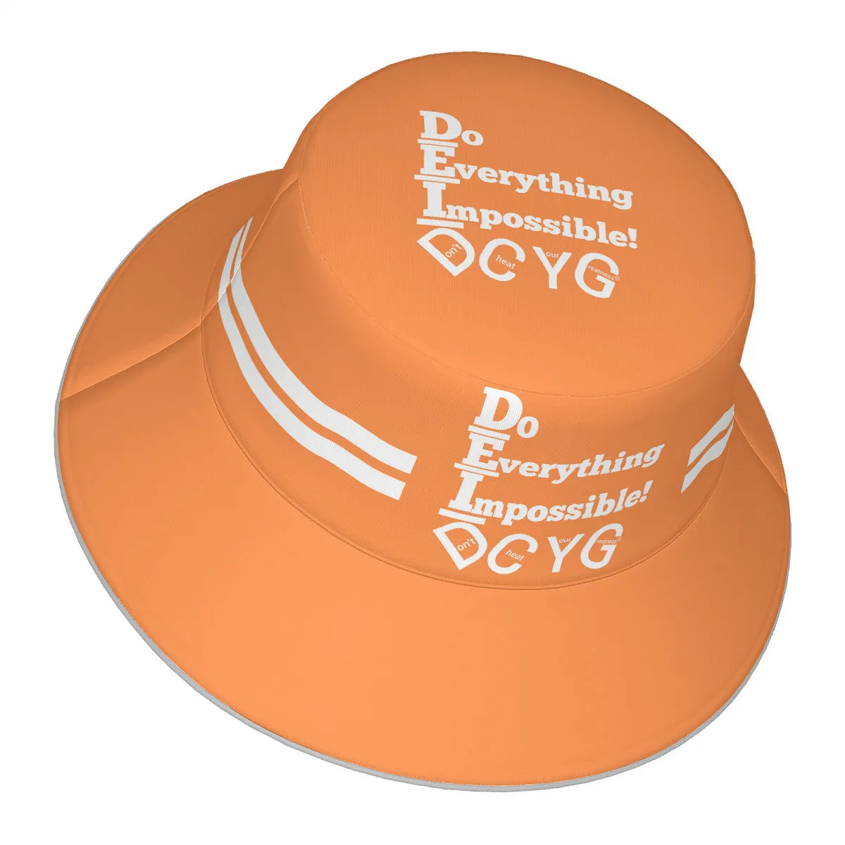 DCYG 24 DEI White & Orange Bucket Hat