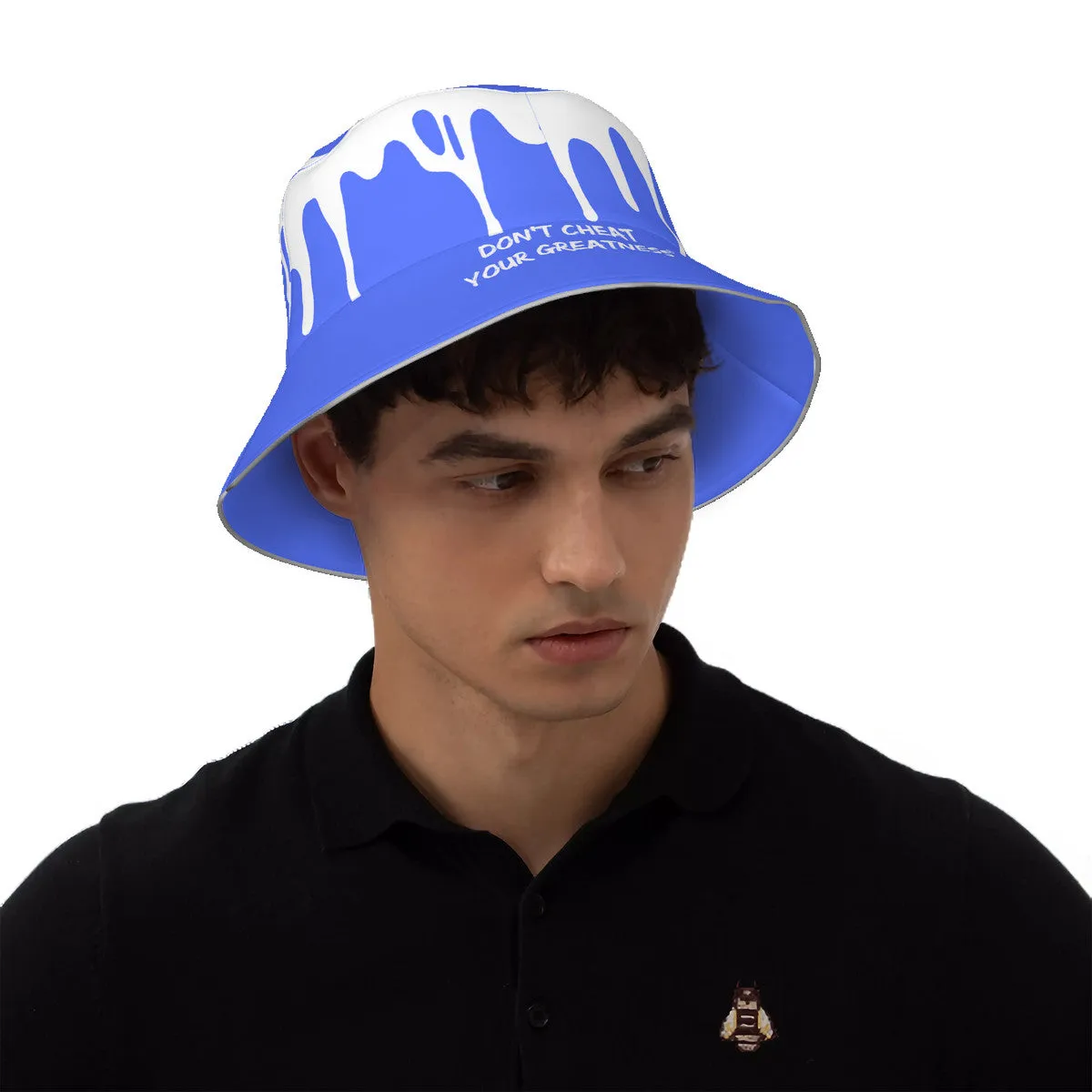 DCYG 24 DRIP  White & Blue Bucket Hat