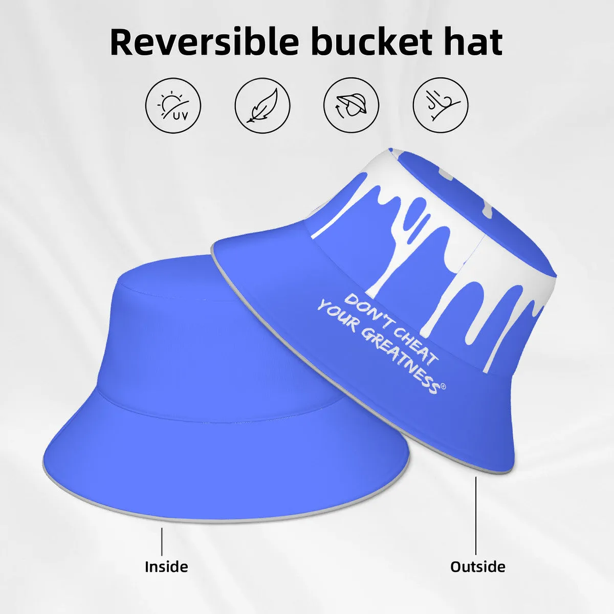 DCYG 24 DRIP  White & Blue Bucket Hat