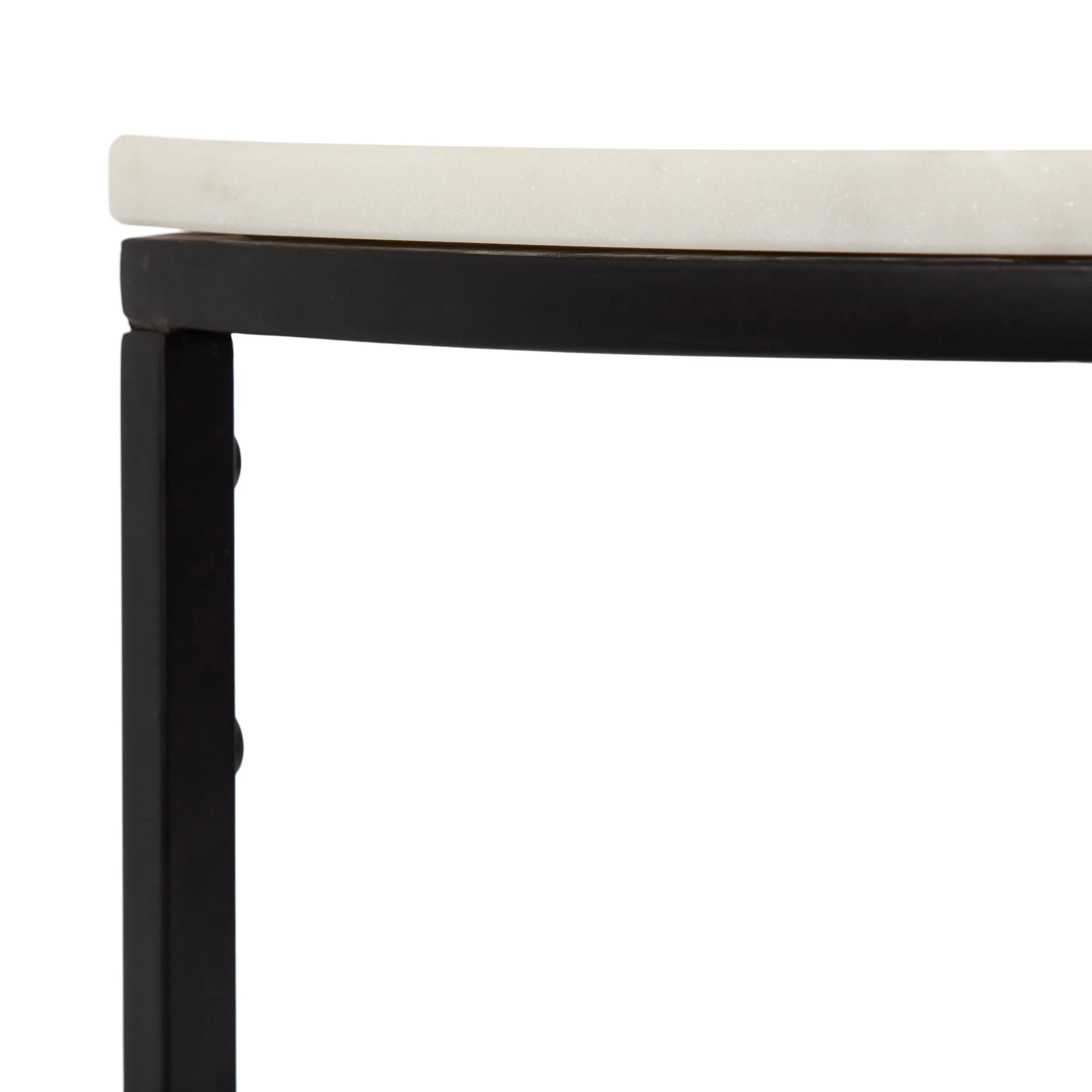 Dorrah Half-Circle Marble Console Table