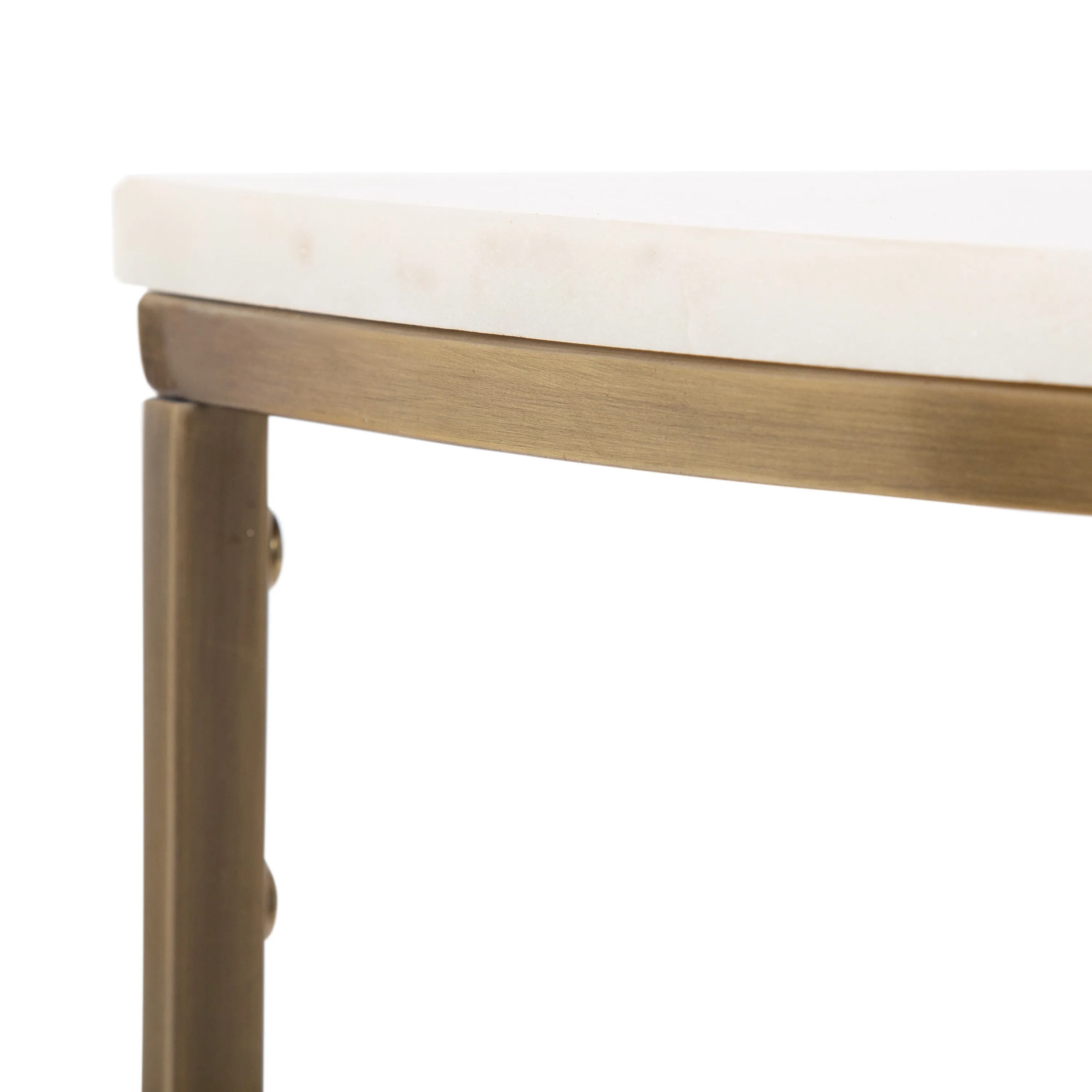 Dorrah Half-Circle Marble Console Table