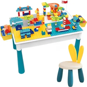 Dreeba Multifunctional Children's Building Table with Comfortable Chair, Suitable for All Ages from One to Ten Years, Easy to Clean and Maintain, Easy to Store - 52x52x43 cm - YT-0031