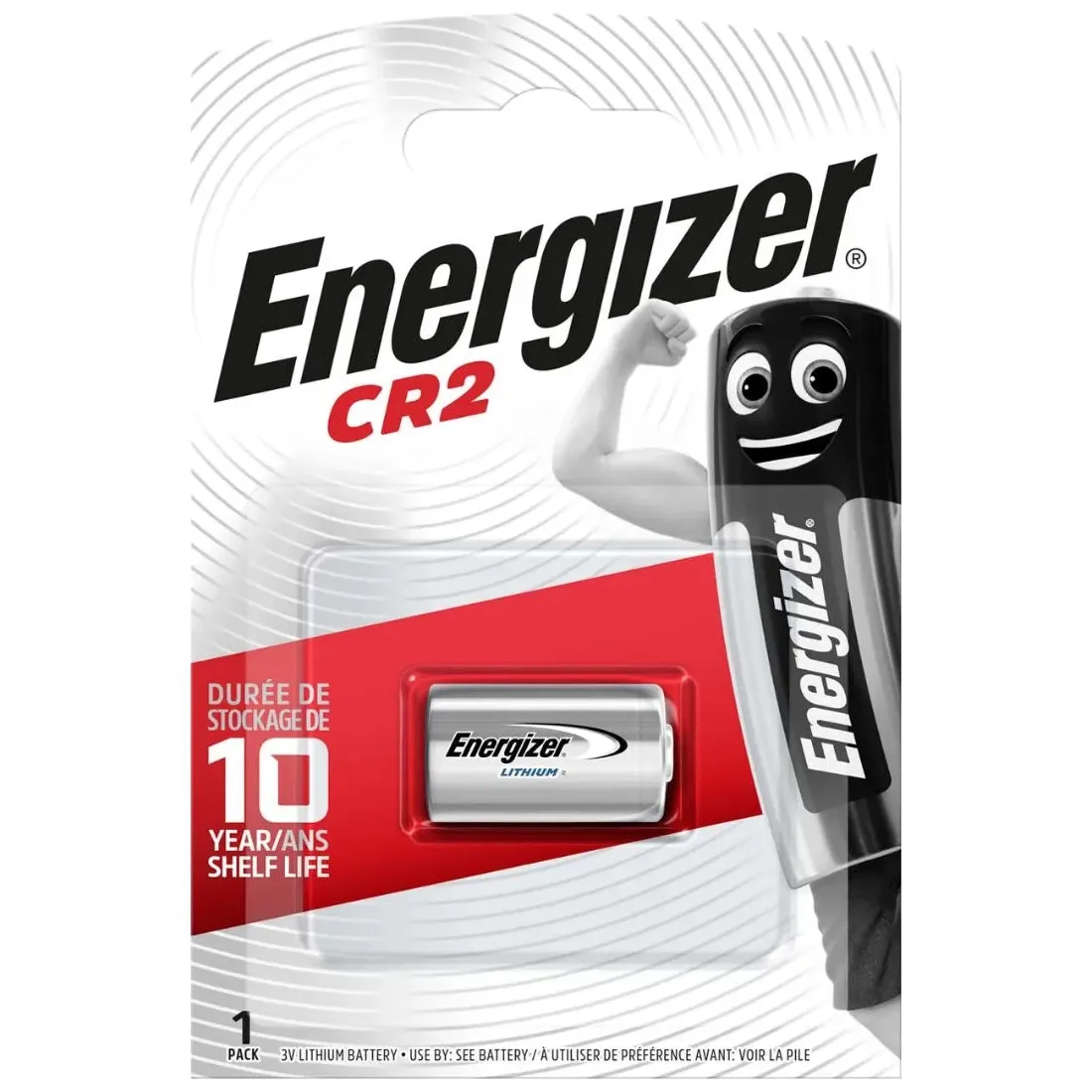 Energizer CR2 3V Lithium Battery - Pack of 2