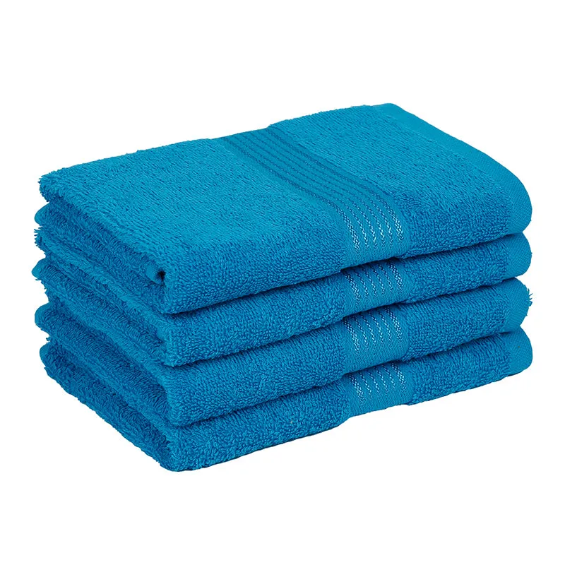 Eva Quick Dry Hand Towel (Blue) - Set Of Four