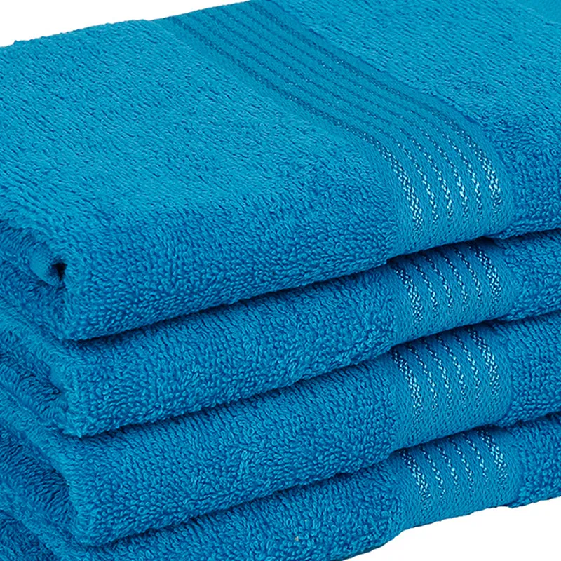 Eva Quick Dry Hand Towel (Blue) - Set Of Four