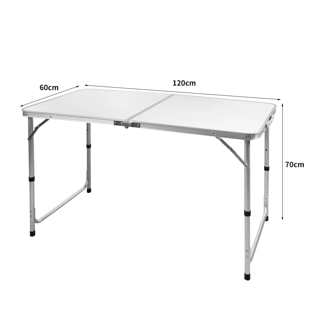 Folding Camping Table Aluminium Portable Picnic Outdoor Foldable Tables 120CM