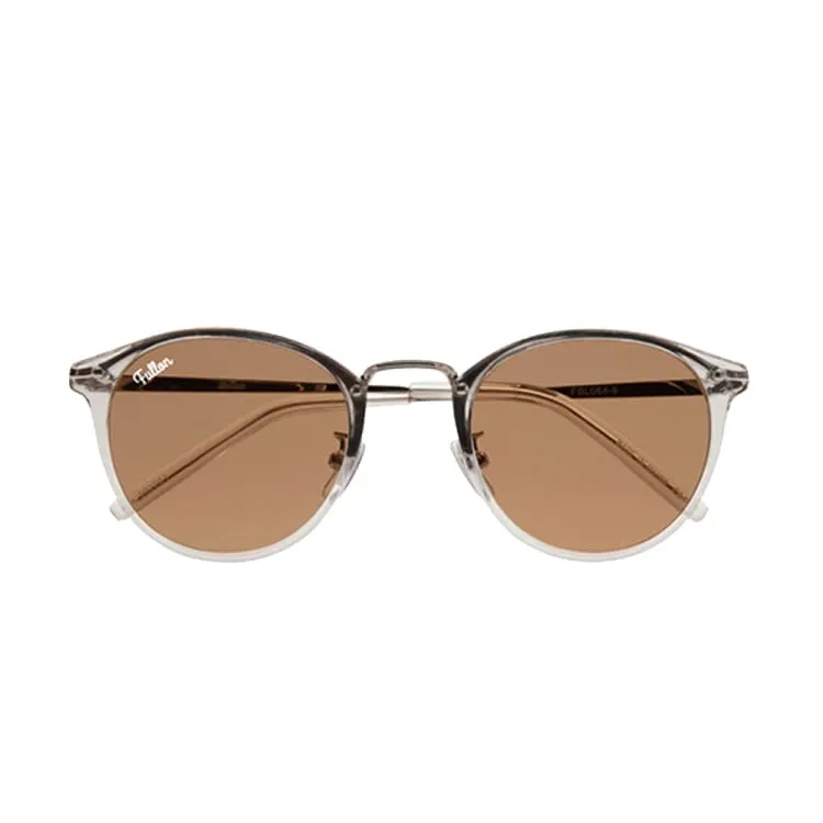 Fullon Sunglasses: FBL 064-8-CLR/BRN Mirror