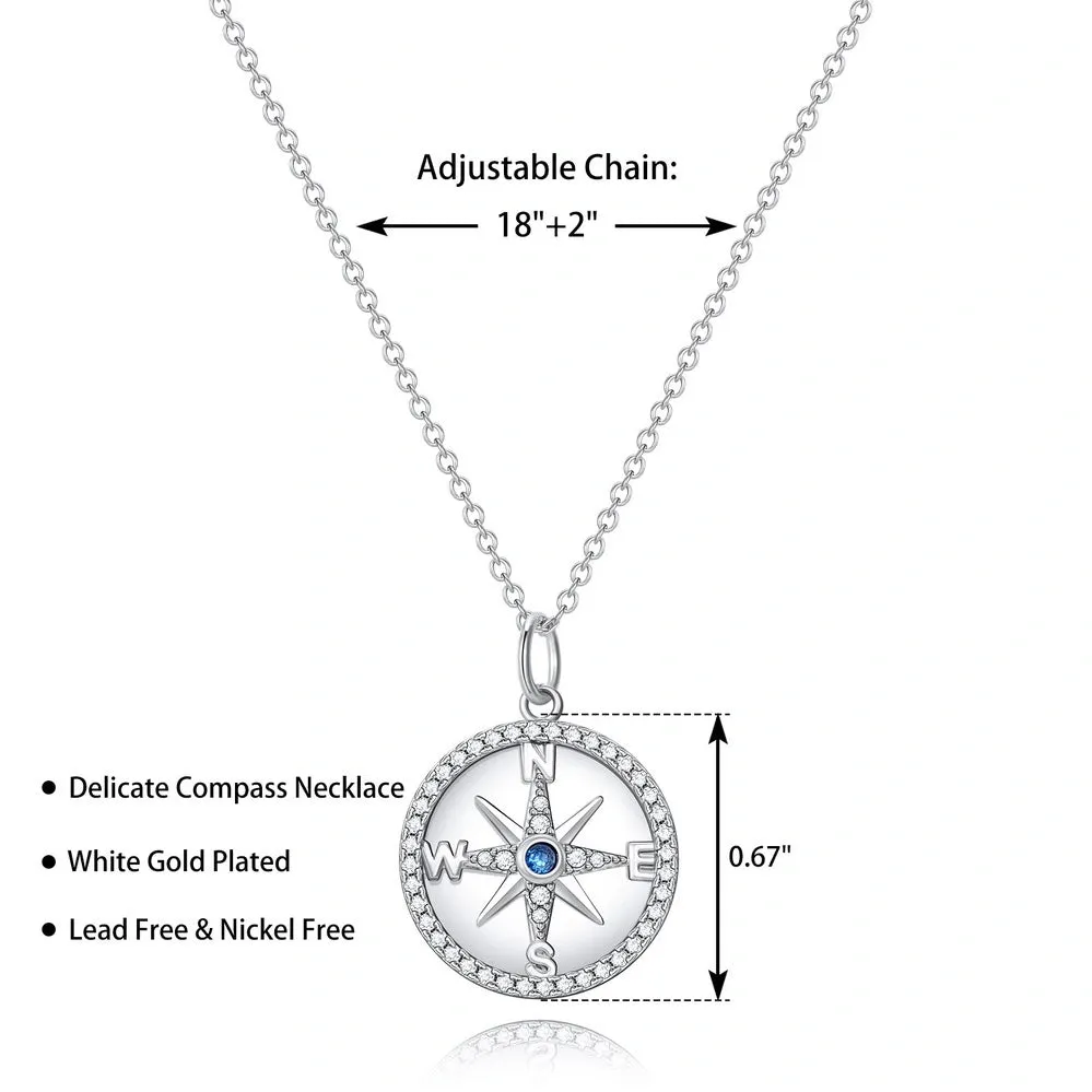 Graduation season compass necklace