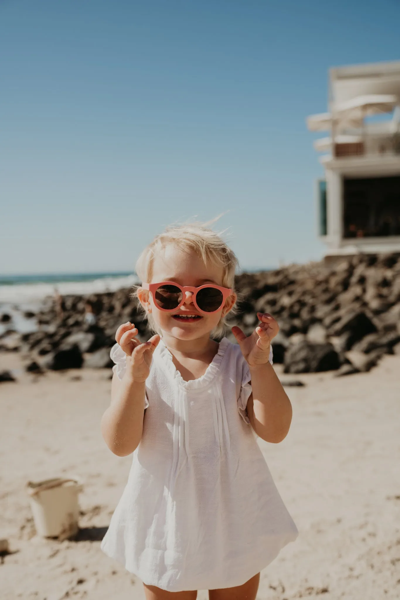 Kids Eco Sunglasses - Coral Pink