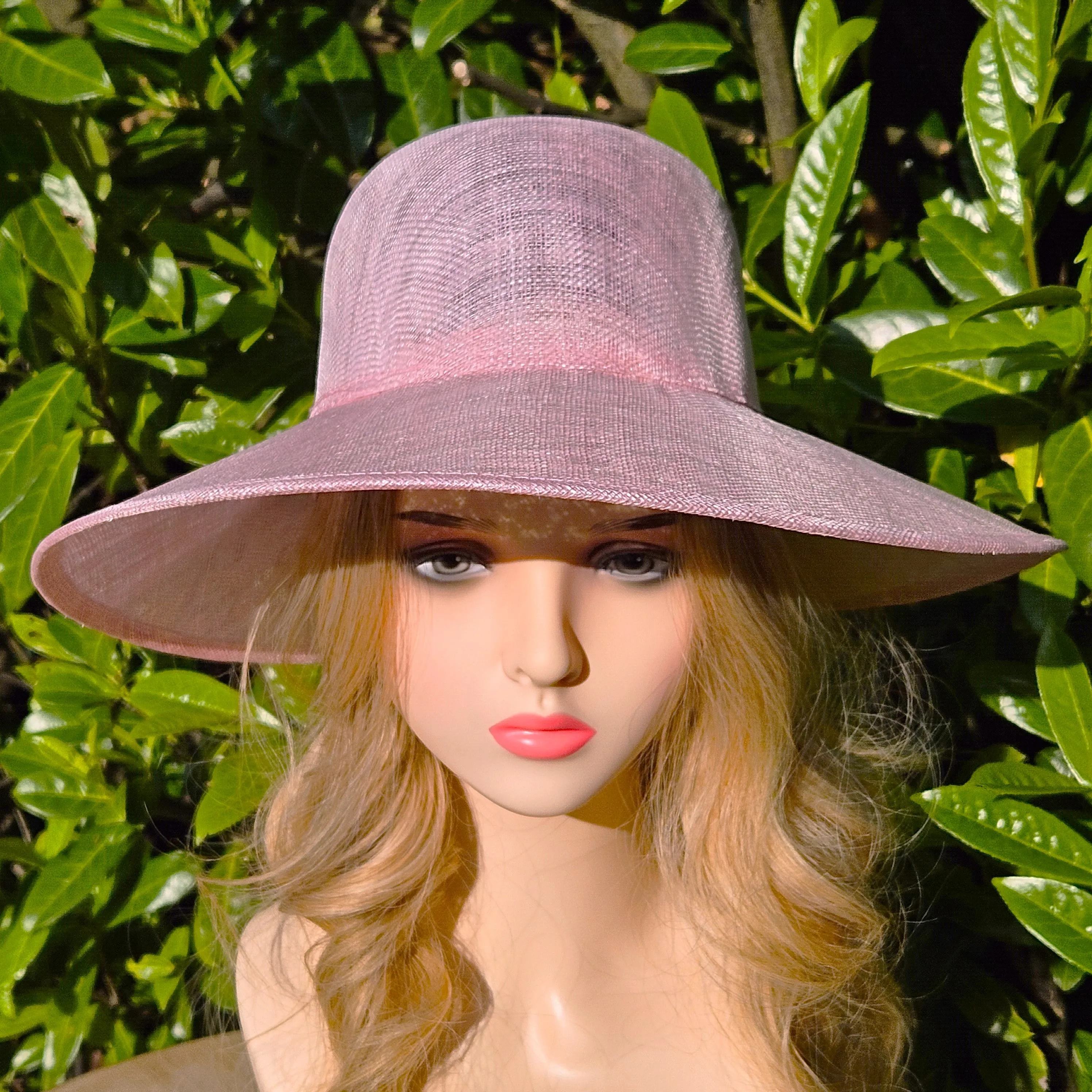 Light Pink Occasion Hat - Plain Church Hats for Ladies - Ascot Hats Racing - Women's Wedding Hats