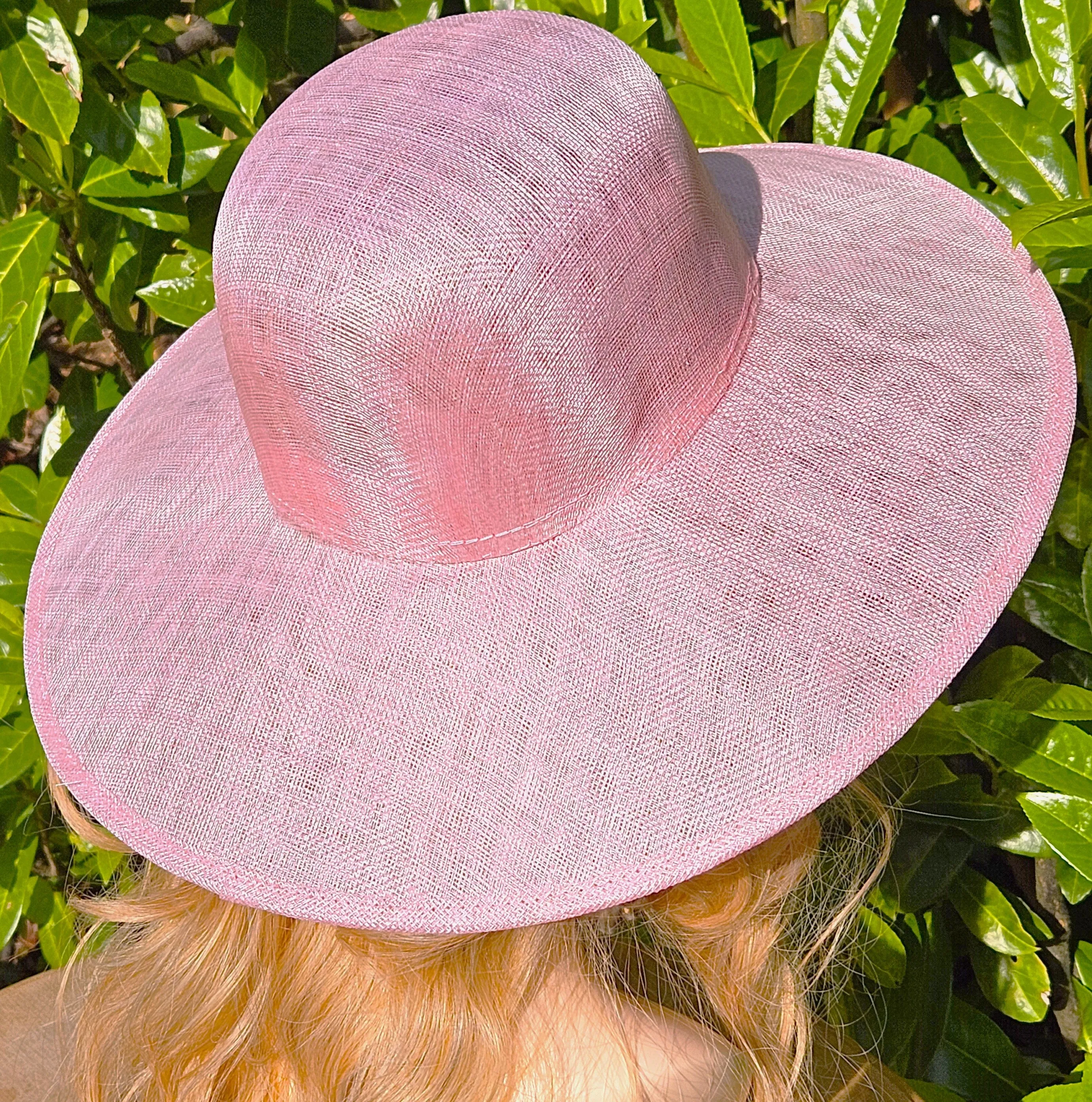 Light Pink Occasion Hat - Plain Church Hats for Ladies - Ascot Hats Racing - Women's Wedding Hats