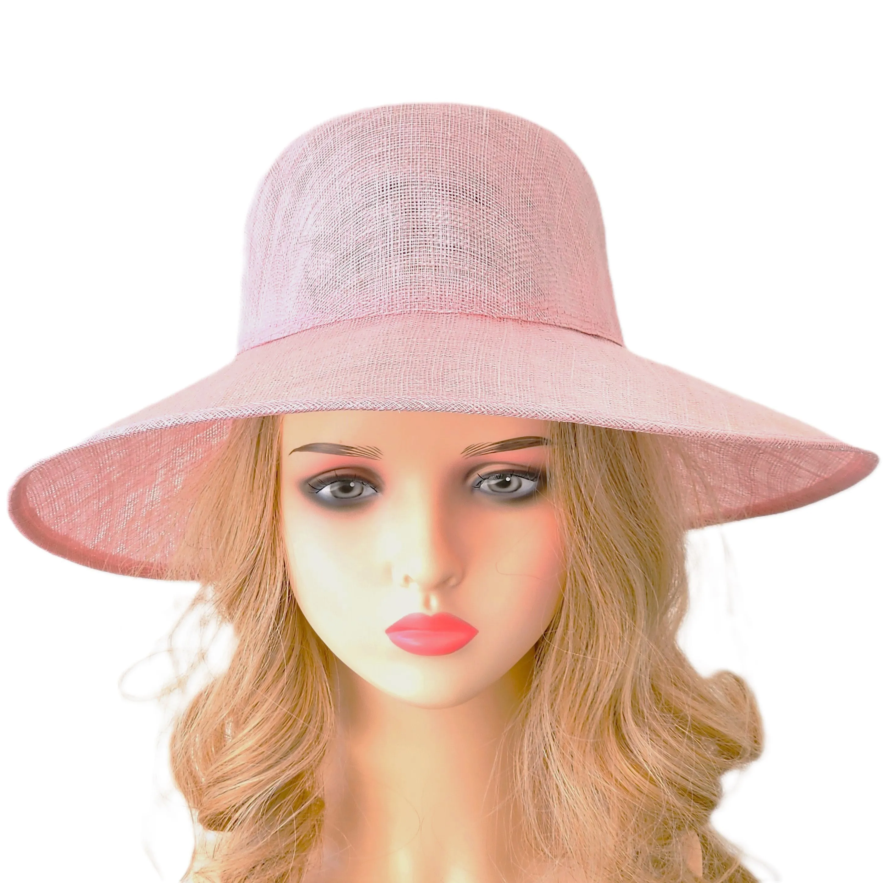 Light Pink Occasion Hat - Plain Church Hats for Ladies - Ascot Hats Racing - Women's Wedding Hats