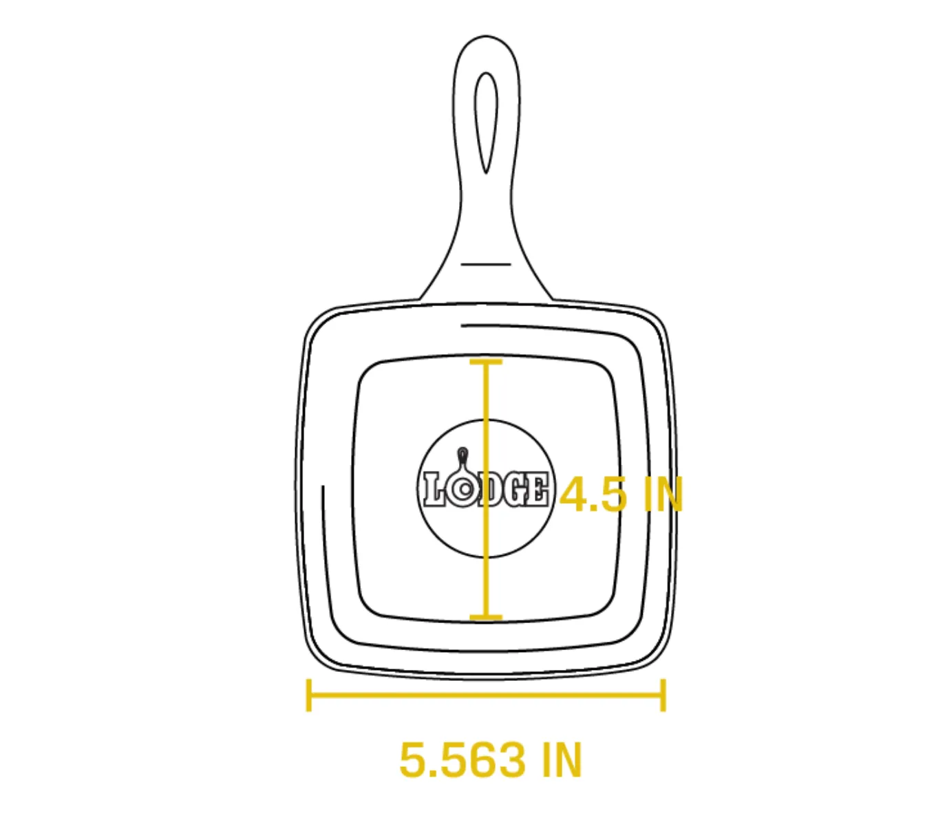 Lodge 5.5 Inch Square Cast Iron Skillet