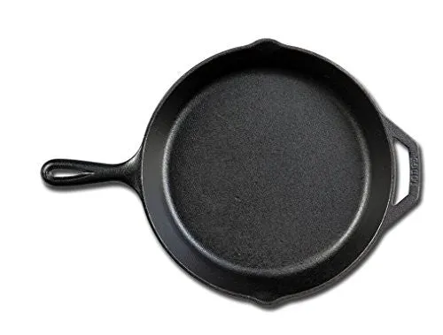 Lodge L8SK3 Cast Iron Skillet, Pre-Seasoned, 10.25-inch