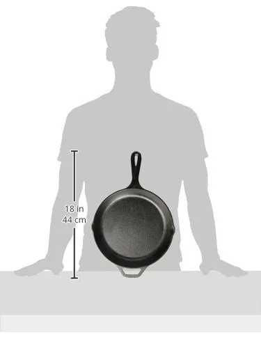 Lodge L8SK3 Cast Iron Skillet, Pre-Seasoned, 10.25-inch