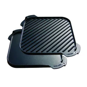 Lodge Logic 10.5" Square Cast Iron Reversible Grill/Griddle Pan