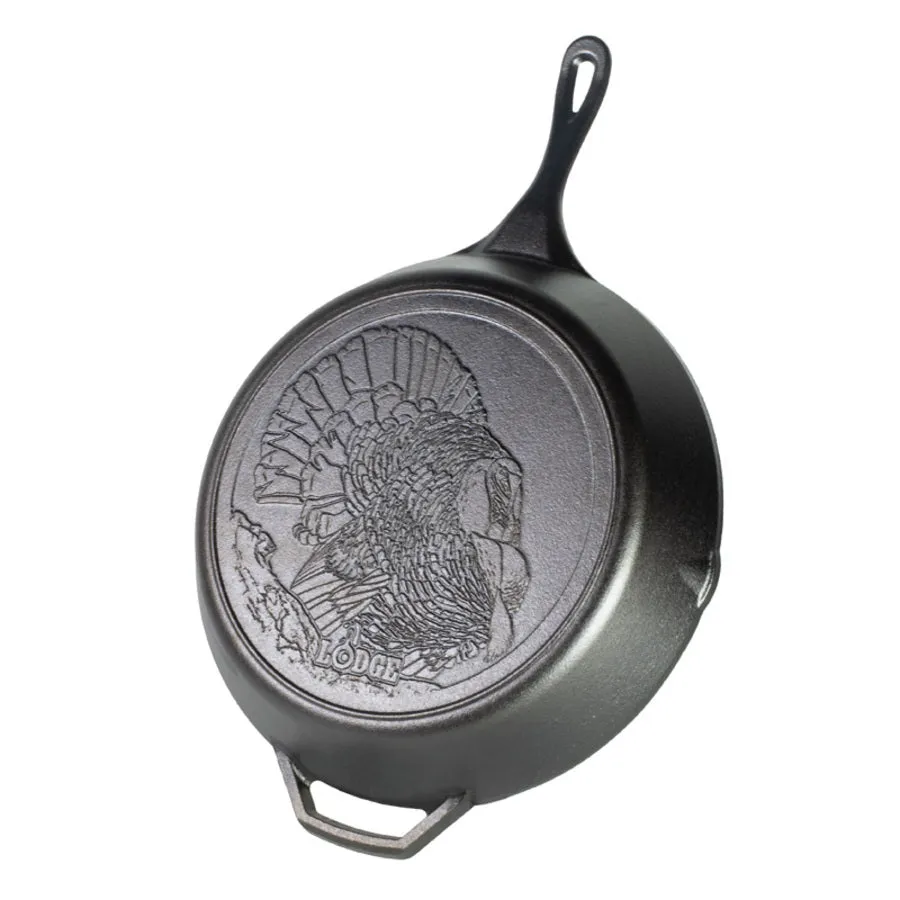 Lodge Wildlife Series™ 13.25 Inch Cast Iron Turkey Skillet