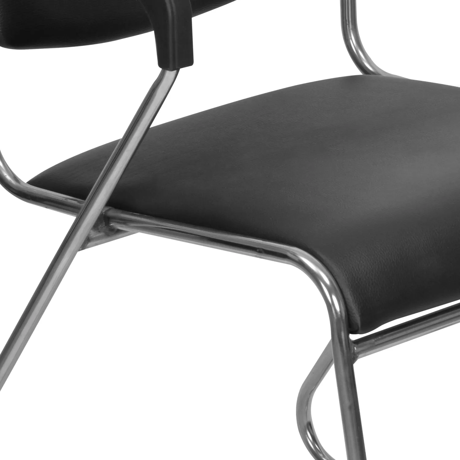 Nilkamal Contract 01 with Arm Visitor Chair (Black)