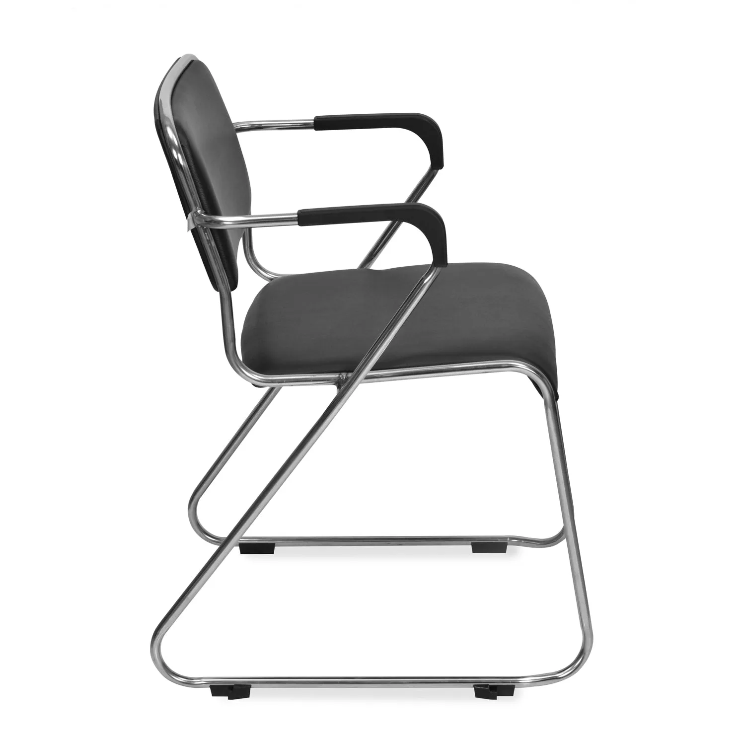 Nilkamal Contract 01 with Arm Visitor Chair (Black)