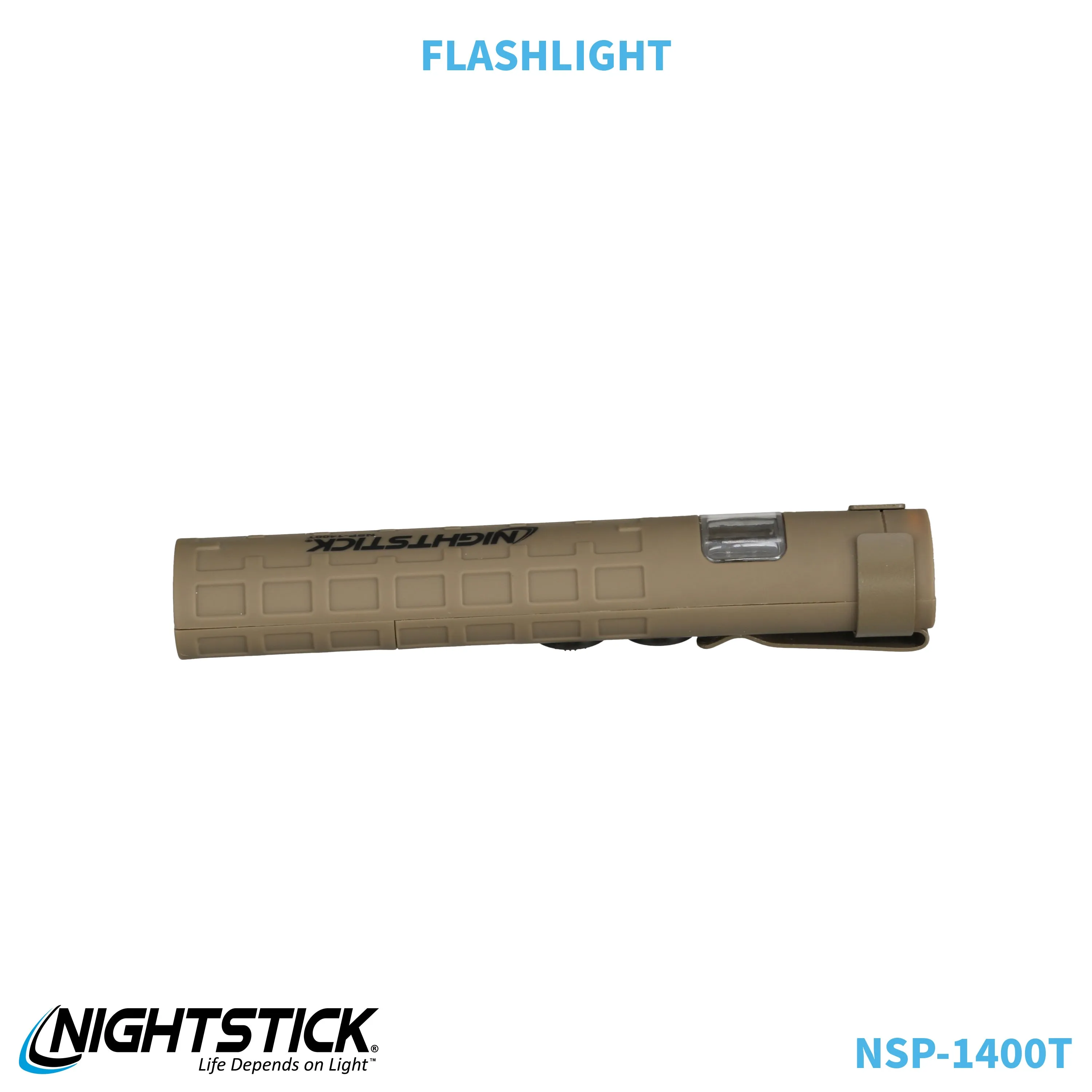 NSP-1400T: Dual-Switch Dual-Light Flashlight - 2 AAA