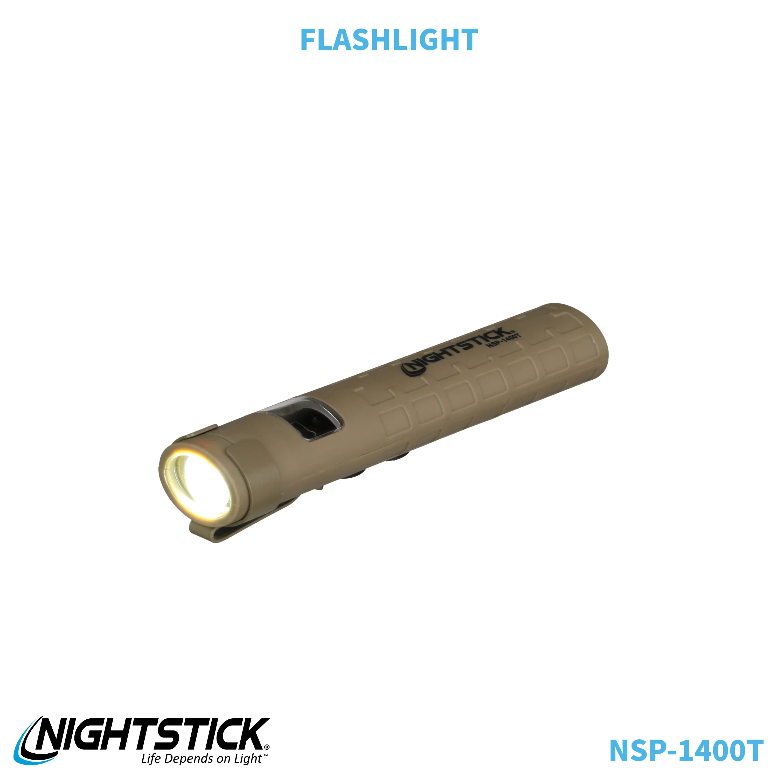 NSP-1400T: Dual-Switch Dual-Light Flashlight - 2 AAA