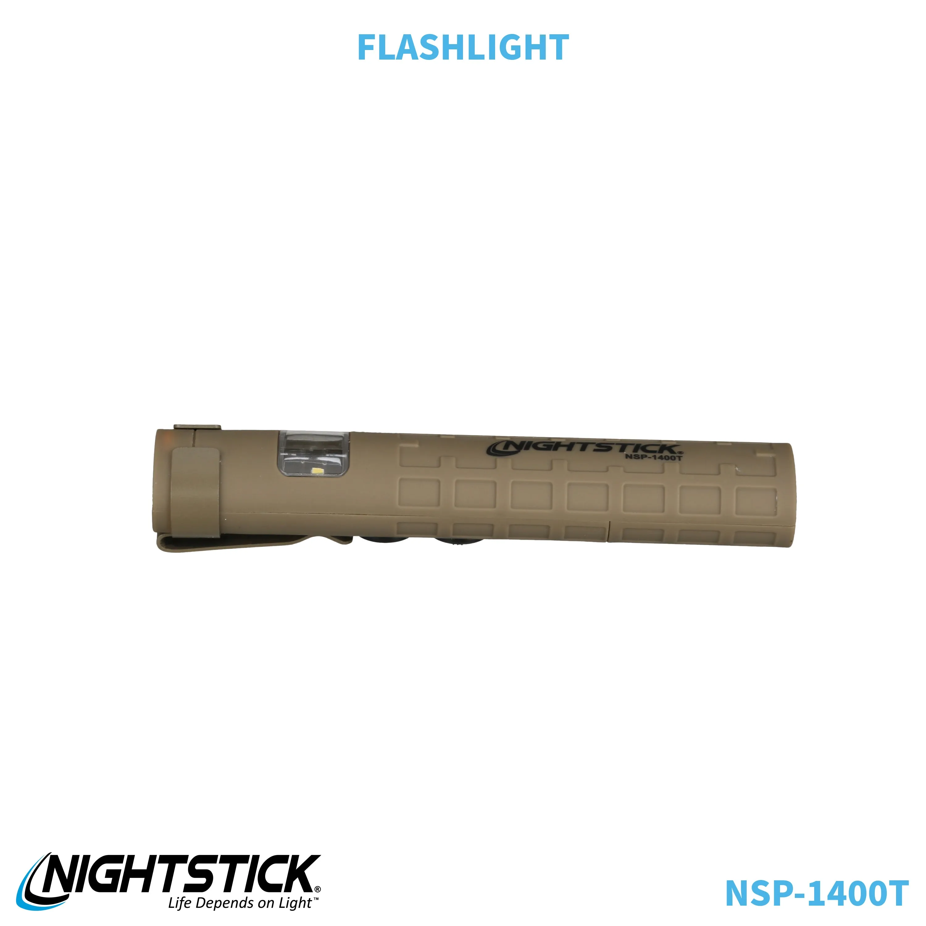 NSP-1400T: Dual-Switch Dual-Light Flashlight - 2 AAA