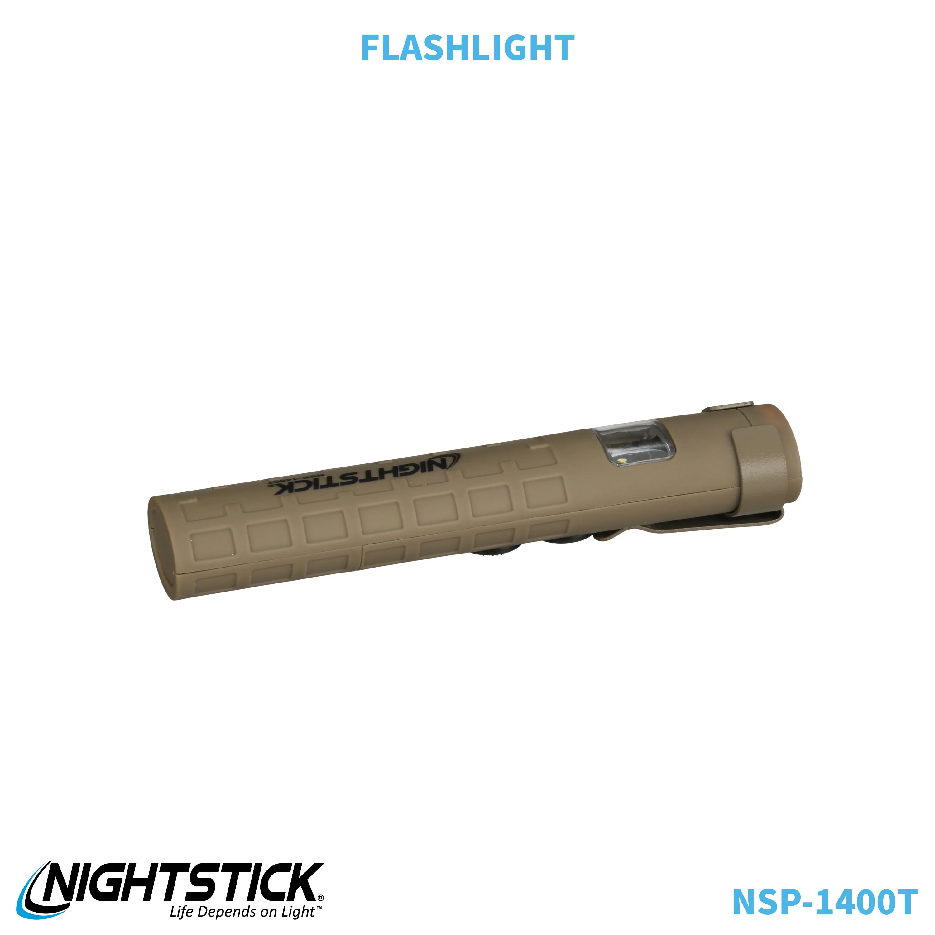 NSP-1400T: Dual-Switch Dual-Light Flashlight - 2 AAA