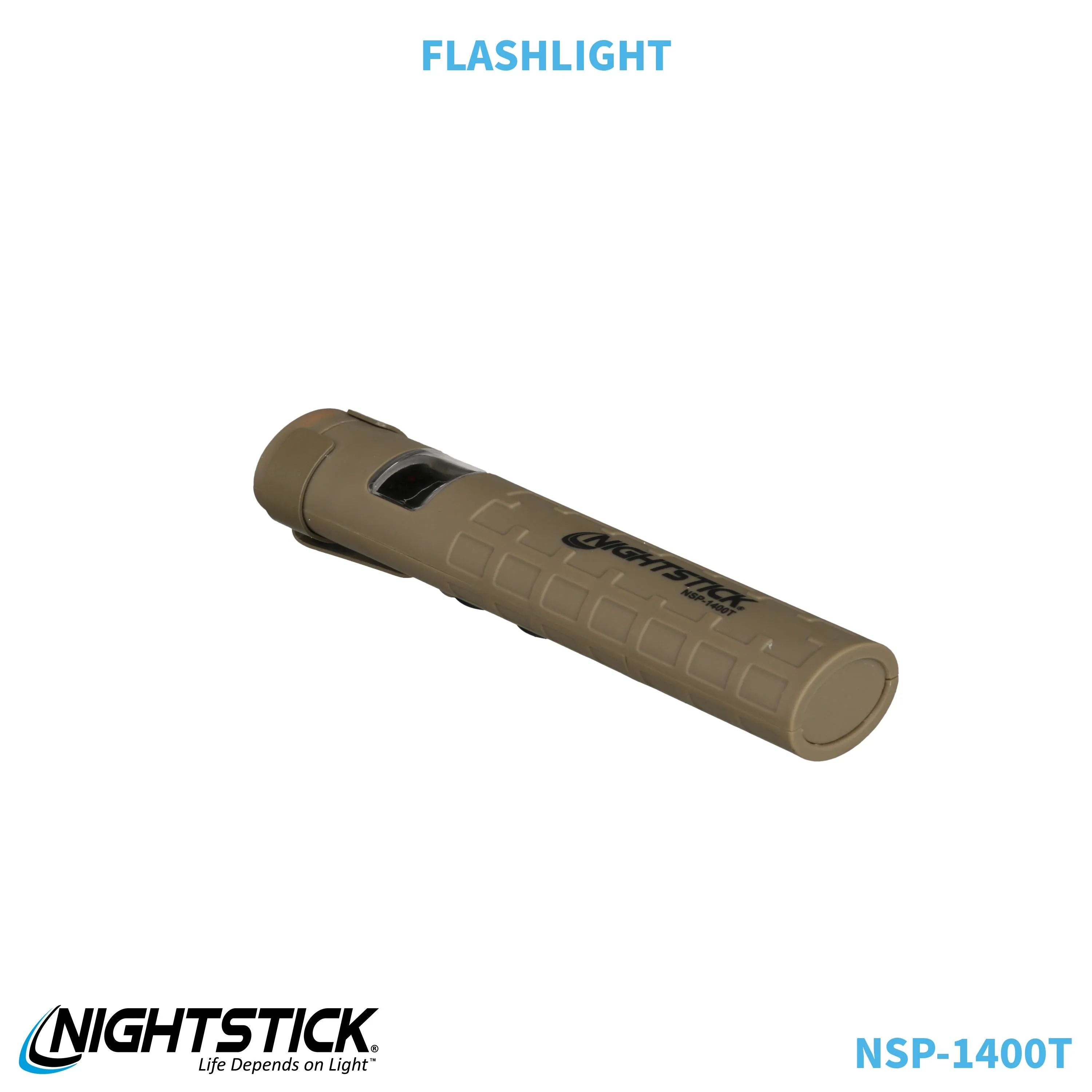 NSP-1400T: Dual-Switch Dual-Light Flashlight - 2 AAA