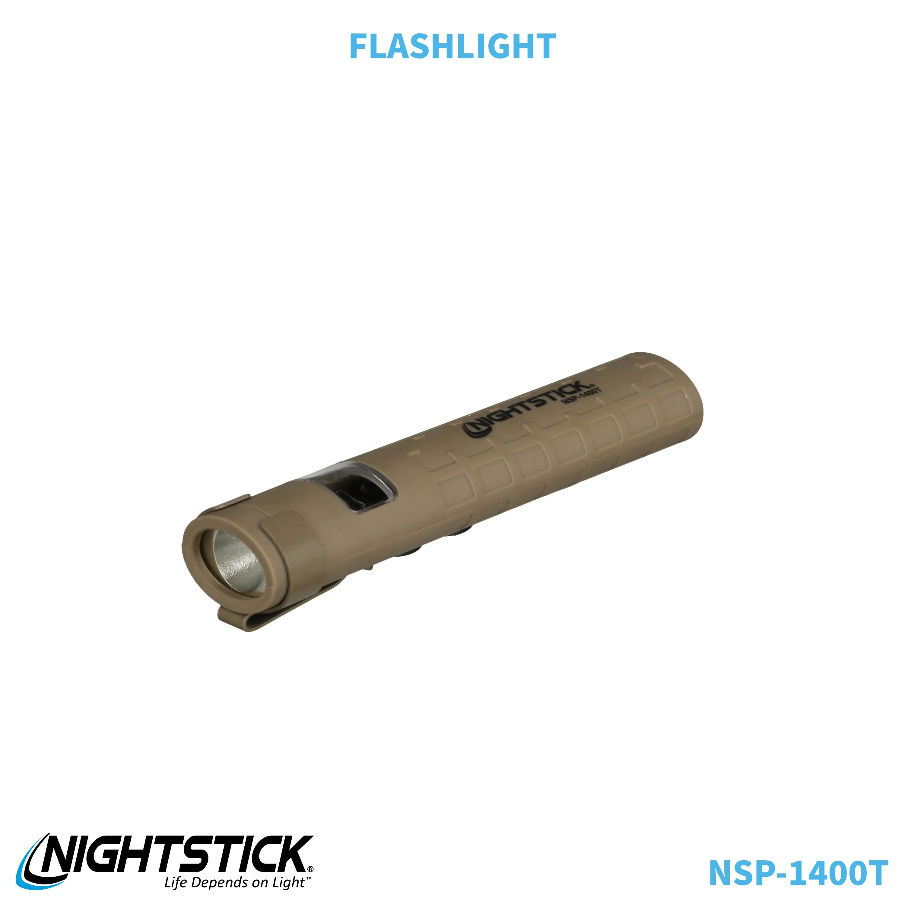 NSP-1400T: Dual-Switch Dual-Light Flashlight - 2 AAA