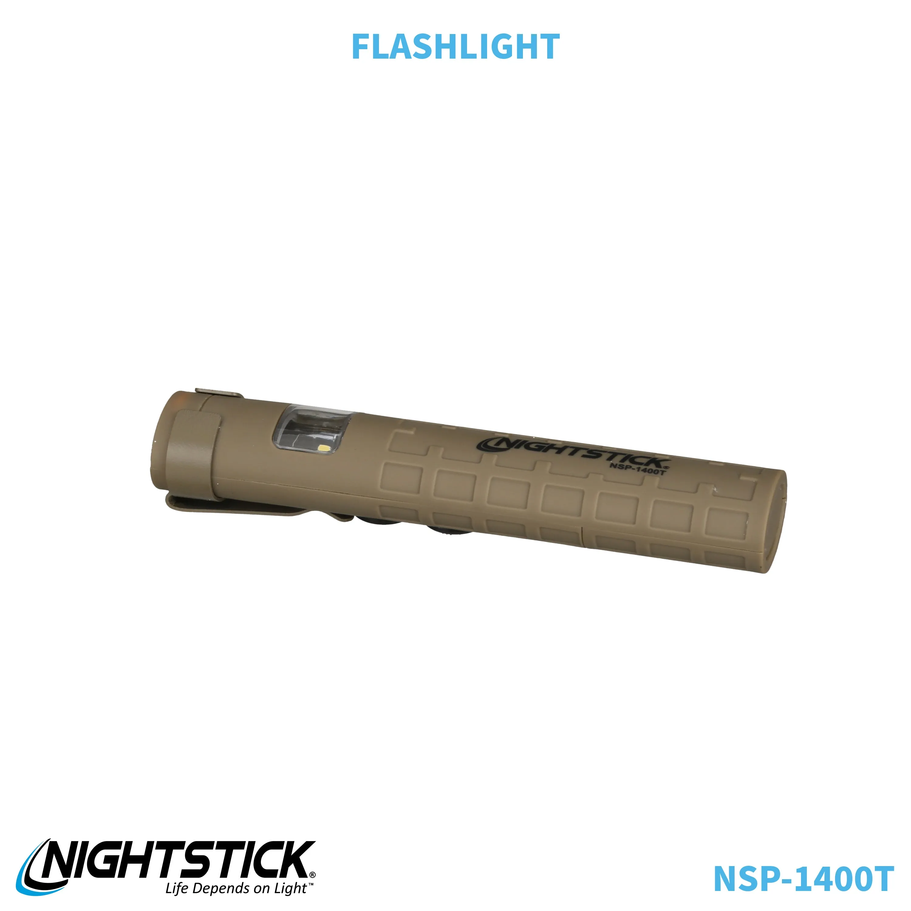 NSP-1400T: Dual-Switch Dual-Light Flashlight - 2 AAA