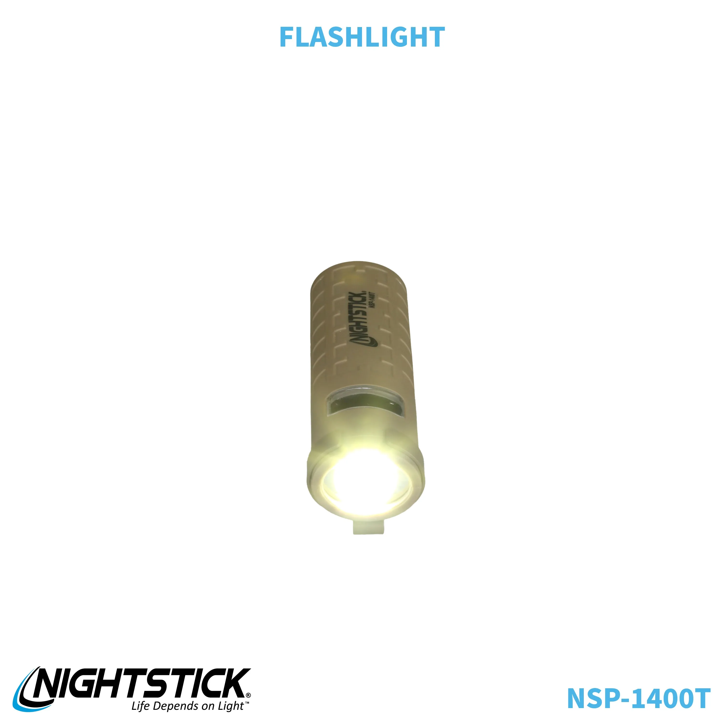 NSP-1400T: Dual-Switch Dual-Light Flashlight - 2 AAA