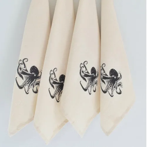 Octopus Cotton Tea Towel & Napkins