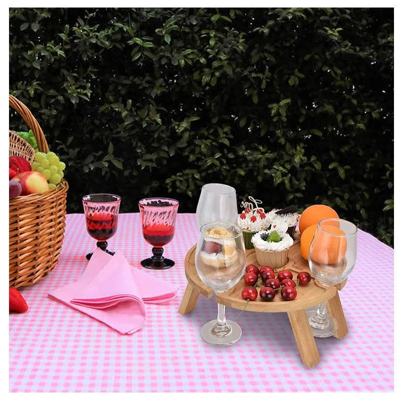 Outdoor Portable Folding Wine Table ID-6