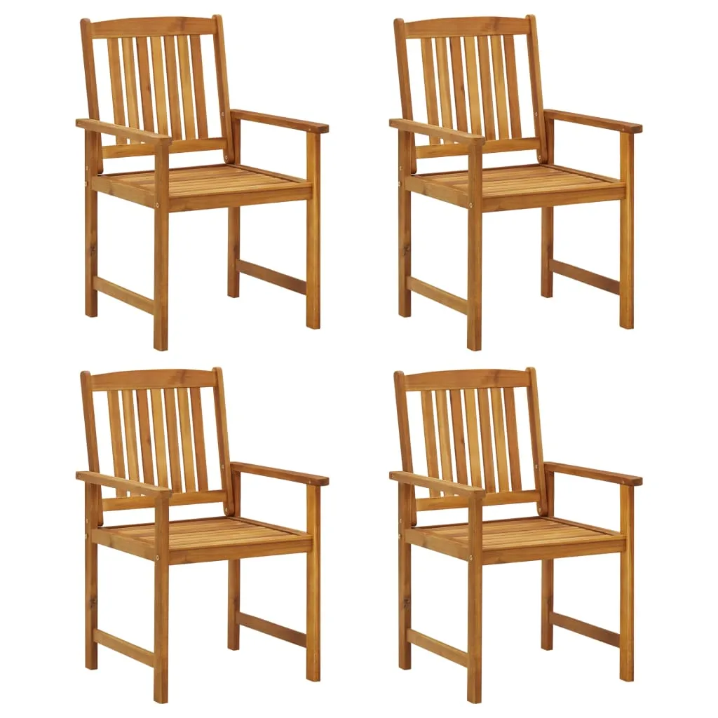 Patio Chairs Outdoor Dining Chair for Deck Garden Solid Wood Acacia