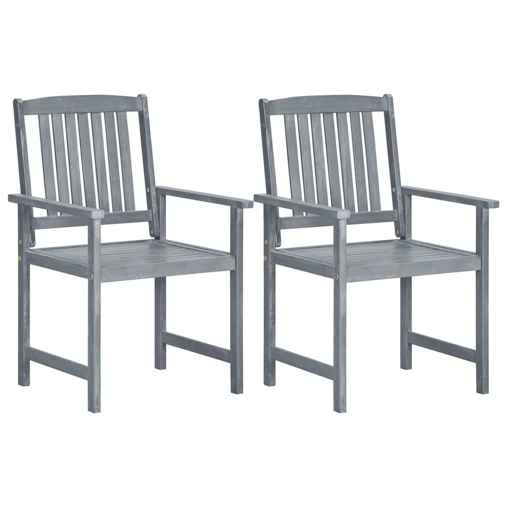 Patio Chairs Outdoor Dining Chair for Deck Garden Solid Wood Acacia