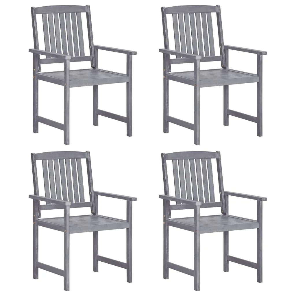 Patio Chairs Outdoor Dining Chair for Deck Garden Solid Wood Acacia