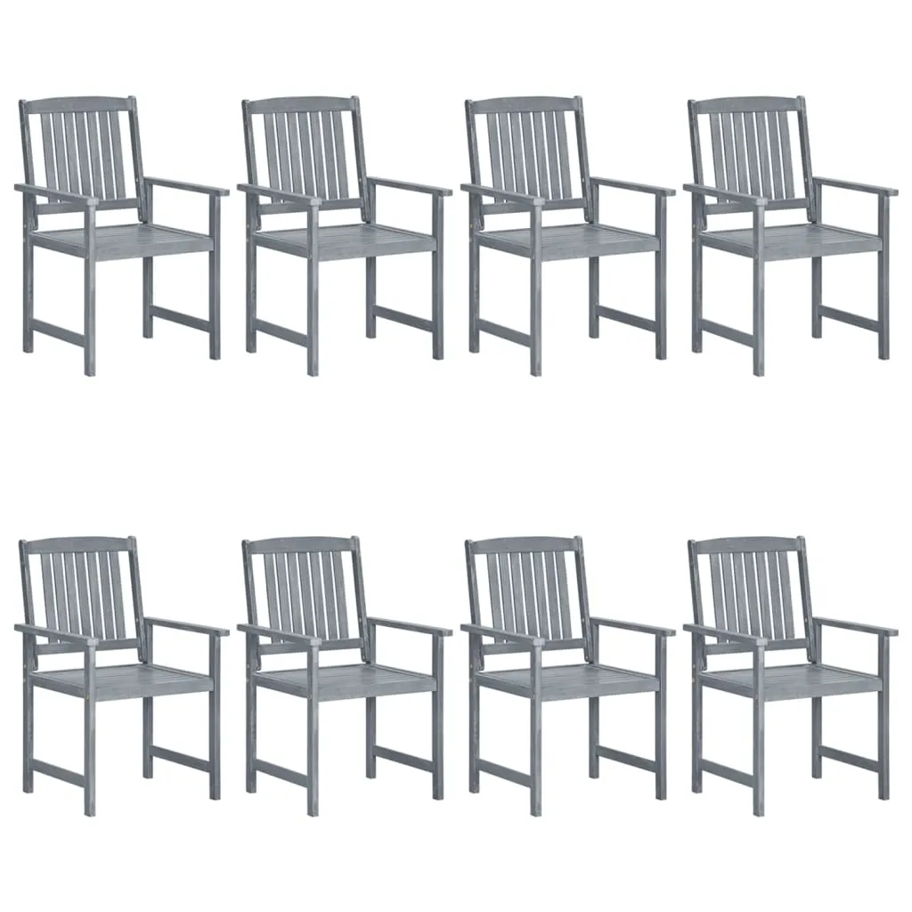 Patio Chairs Outdoor Dining Chair for Deck Garden Solid Wood Acacia